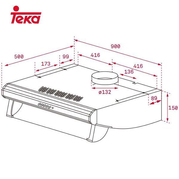 Teka Campana Convencional C9420 90cm Inox 353m3/h Clase D - Imagen 2