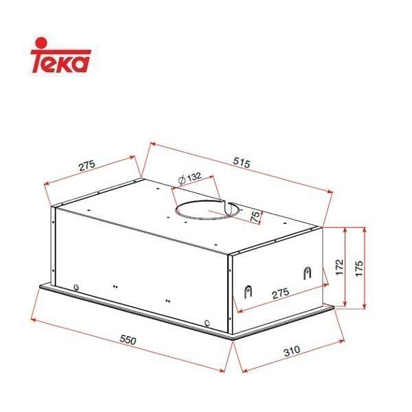 Teka Campana Integrada GFG2 55cm Negra 341m3/h Clase D - Imagen 2