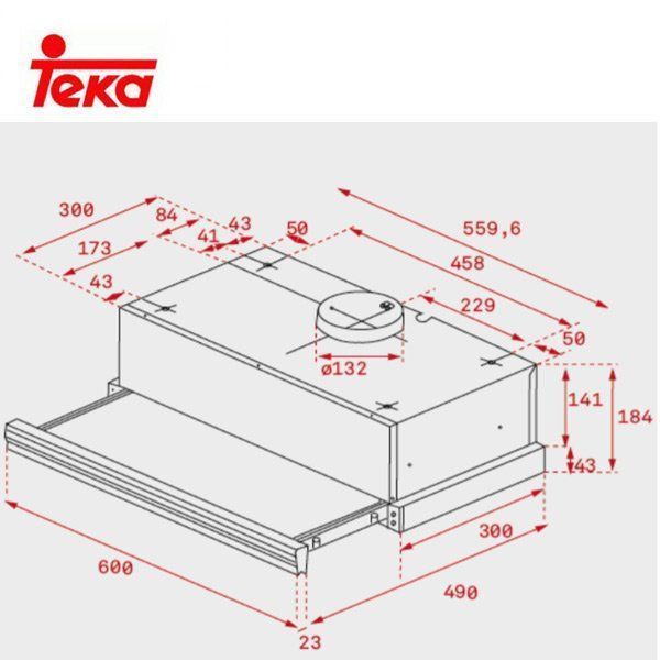 Teka Campana Telescópica CNL6415 60cm Negra 385m3/h Clase A - Imagen 2