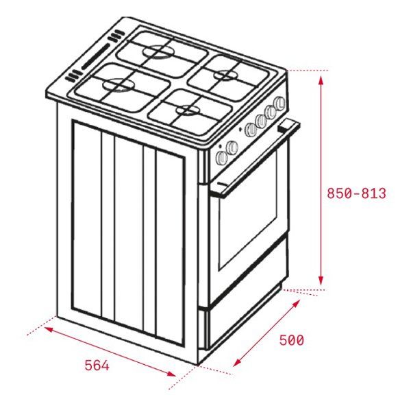 Teka Cocina FS5024GGWHLPG Gas Butano Blanca 4 Fuegos Horno Gas - Imagen 3