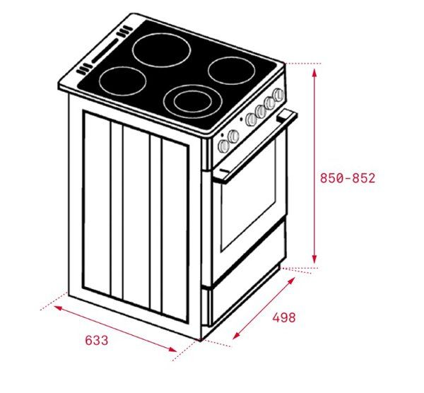 Teka Cocina FS5024VEWH Eléctrica Blanca Vitrocerámica 4 Zonas Horno Eléctrico - Imagen 3