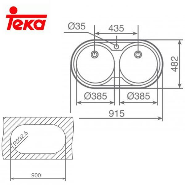 TEKA FREGADERA DUETTA 2C INOX REF.10109025 - Imagen 2