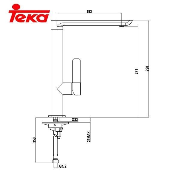 TEKA GRIFO FO-915 CROMO REF. 629150200 - Imagen 2