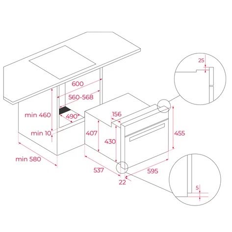 TEKA Horno Compacto Multifunción SurroundTemp Microondas HydroClean 45 cm - Imagen 7