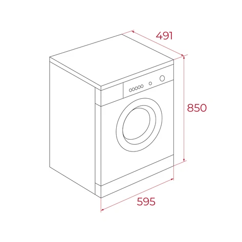 TEKA LAVADORA WMK-40840 FRO/8KG/1400 RPM CLASE A REF. 113910018 - Imagen 2