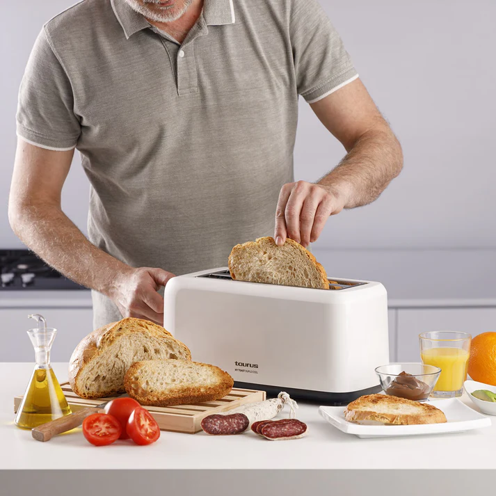 TAURUS TOSTADOR MY TOAST DUPLO COOL 2 RANURAS BLANCO (TO1450) - Imagen 4
